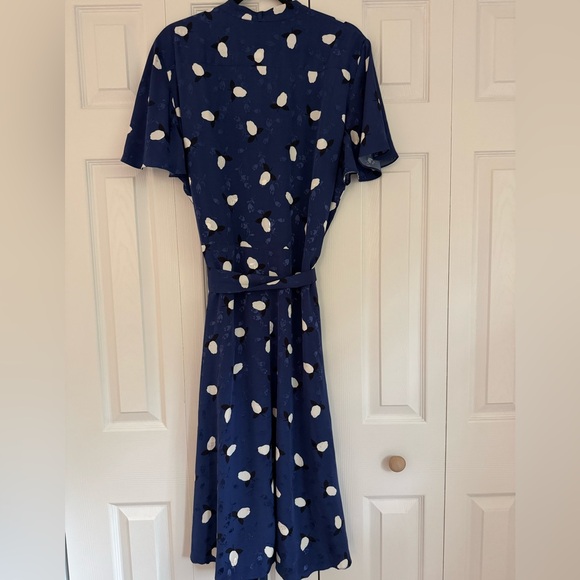 Lauren Ralph Lauren Floral Jacquard Fit-And-Flare Midi Dress Size 18 - Picture 5 of 14